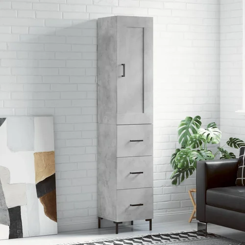 vidaXL Visoka omara betonsko siva 34,5x34x180 cm inženirski les vidaXL Visoka omara betonsko siva 34,5x34x180 cm inženirski les