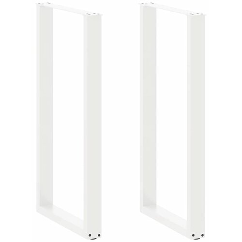  Noge za barski stol U-oblika 2 kom Bijele 60 x (110-111) cm Čelik Cijene