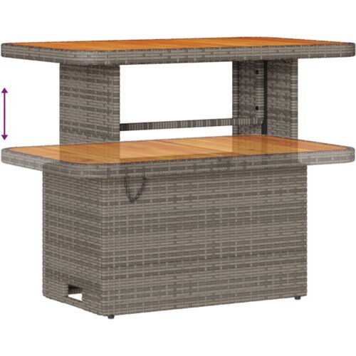 vidaXL 9-dijelni set vrtnih kauča s jastučićima siva poli ratan acacia Cene