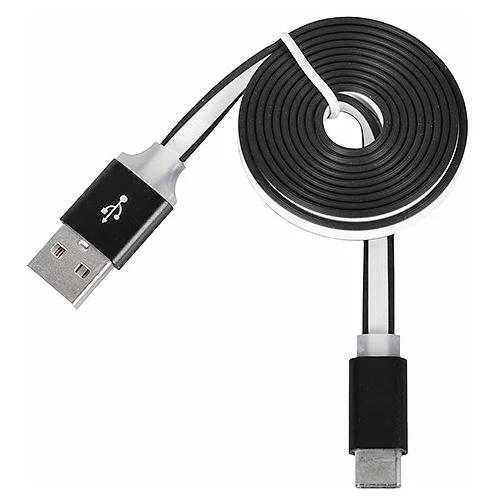  Podatkovni data kabel - računalniški polnilec - USB Type-C - Slim - črni - 1m
