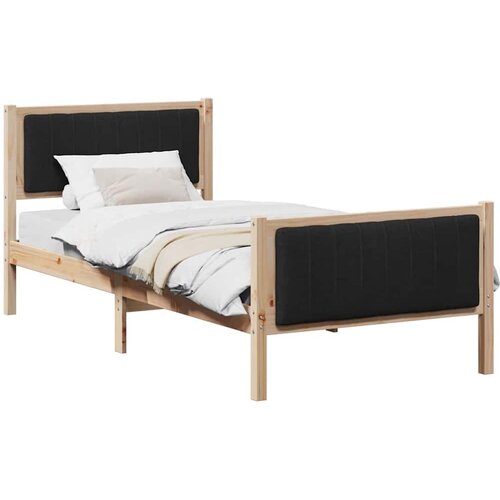  Okvir kreveta Smeđa i crna 90 x 190 cm Masivna borovina Slike
