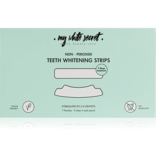 My White Secret Non - Peroxide Teeth Whitenings Strips belilni trakovi za zobe 7 kos Cene