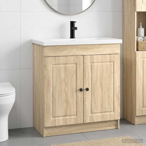  Set namještaja za kupaonicu Hrast sonoma 56 x 37,5 x 81 cm Cene