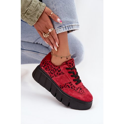 VINCEZA Suede Insulated Women&amp;#039;s Sneakers On a Thick Platform Slike