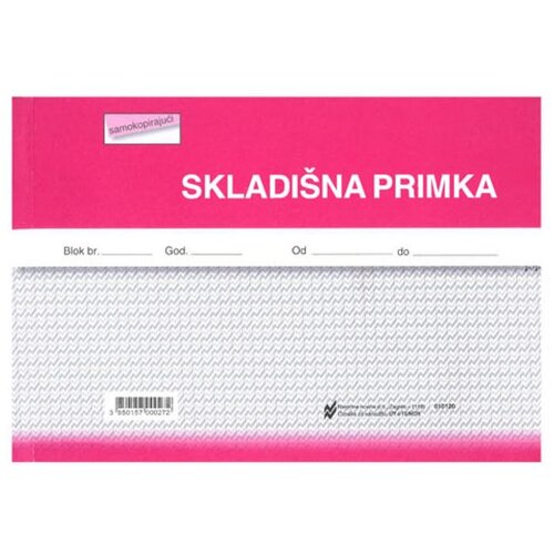 NARODNE NOVINE-UT I-15/NCR SKLADI&Scaron;NA PRIMKA; Blok 3 x 50 listova, 21 x 14,8 cm Cijene