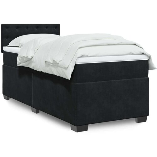 Box spring krevet s madracem crni 90x200 cm baršunasti Cijene