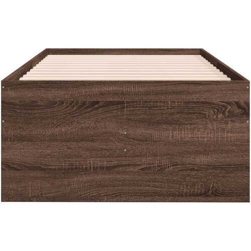  Dnevni krevet s ladicama bez madraca smeđa hrasta 100x200 cm Slike