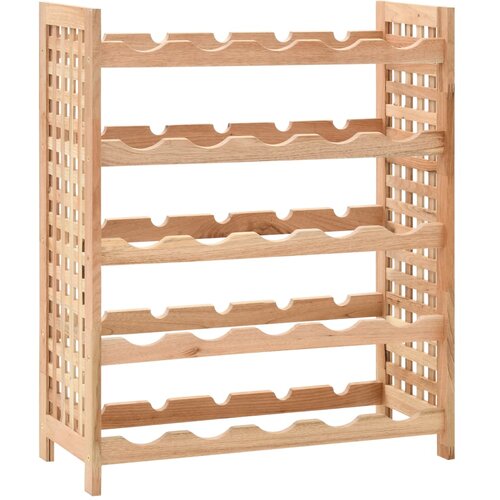 vidaXL Stojalo za vino iz trdne orehovine za 25 steklenic 63x25x73 cm Cene