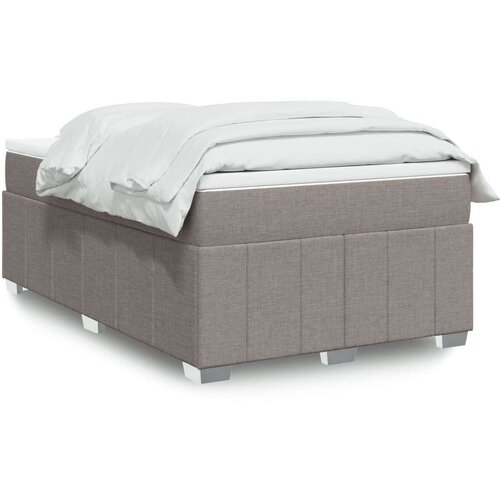 vidaXL Box spring postelja z vzmetnico taupe 120x190 cm blago, (21309669) Cene
