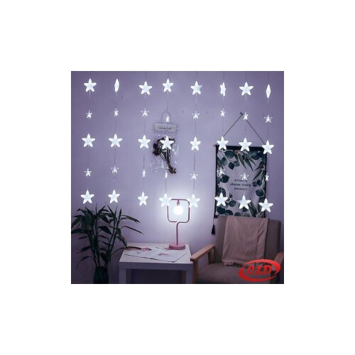 Lampice LED Zvijezde zavjesa/ledenice 2.5m Slike