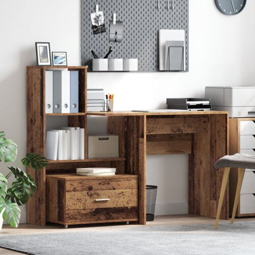 VidaXL Stol Staro drvo 131.5 x 50 x 106.5 cm Konstruirano drvo Slike