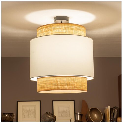 Brilagi LED plafonski luster CERIA, 1xE27/60W/230V, prečnik 40 cm, crna/bež/bela Cene