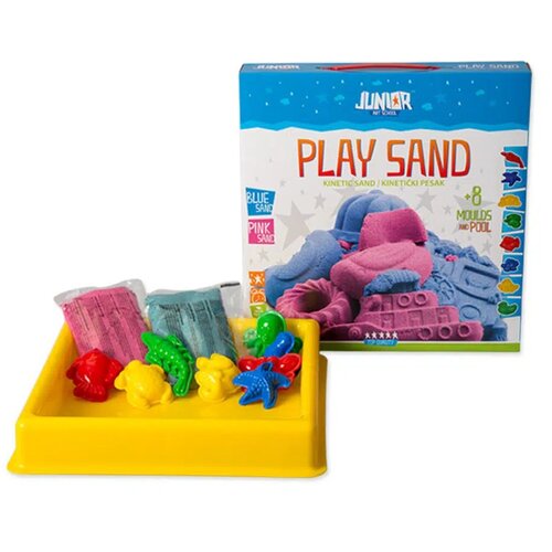 Play sand, kinetički pesak sa kadicom i kalupima, miks, 500g ( 130750 ) Slike
