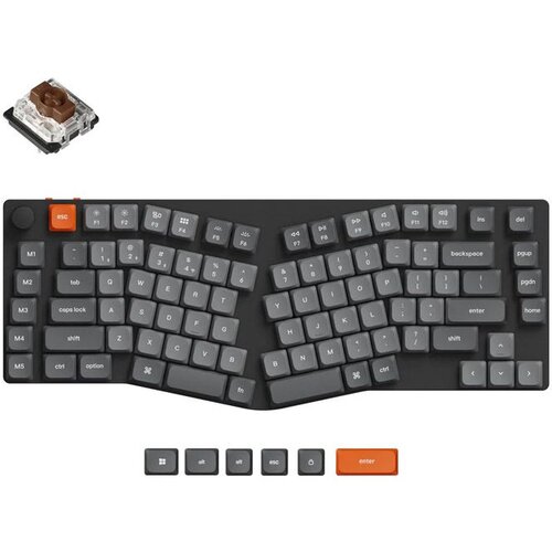 KEYCHRON tastatura K15M-A3 75% (alice layout) brown switch - black Slike