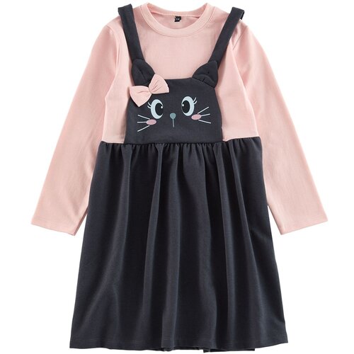 Trendyol Powder Regular Printed Cotton Knit Dress Slike