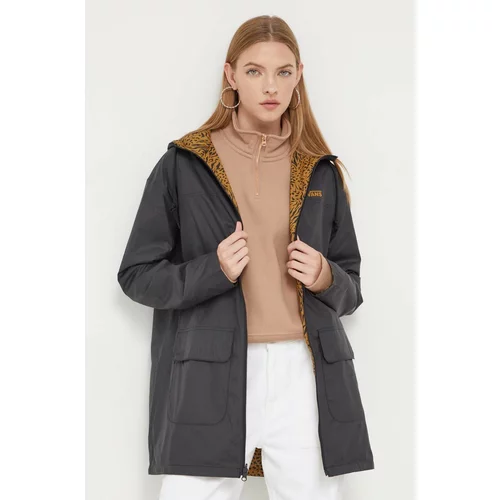 Vans Dvostrana jakna za žene, boja: crna, za prijelazno razdoblje, oversize