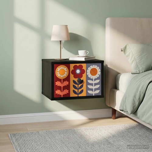  Wall-mounted noćni ormarić ESSEN Crni hrast 36 x 33 x 25 cm Cijene
