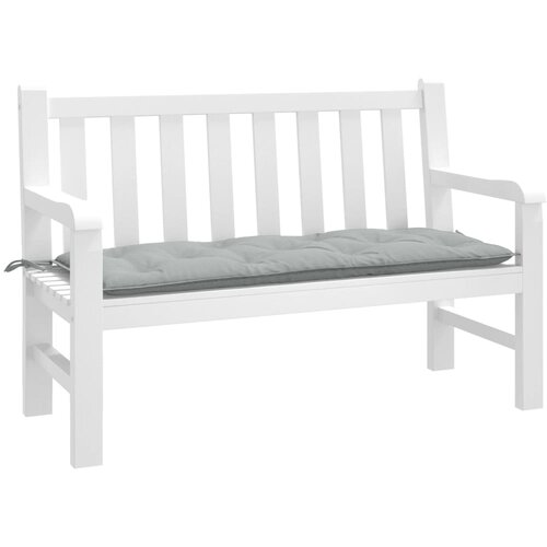 vidaXL Blazina za vrtno klop melanž svetlo siva 120x50x7 cm blago Cene