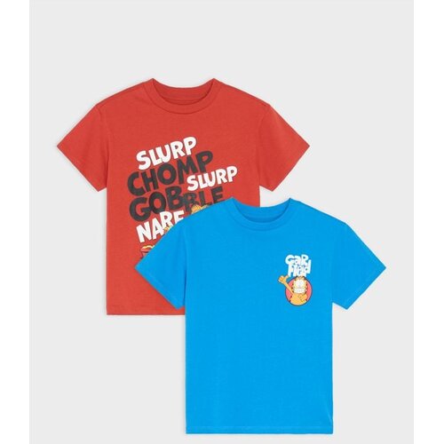 Sinsay Pamučne loose majice s Garfield printom 2 komada Slike