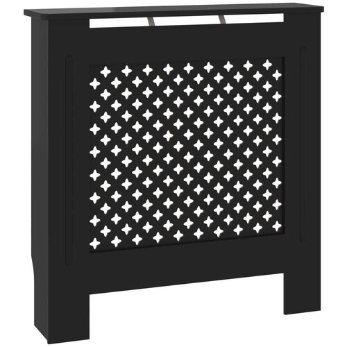 VidaXL pokrov za radijator mdf crni 78 cm Slike