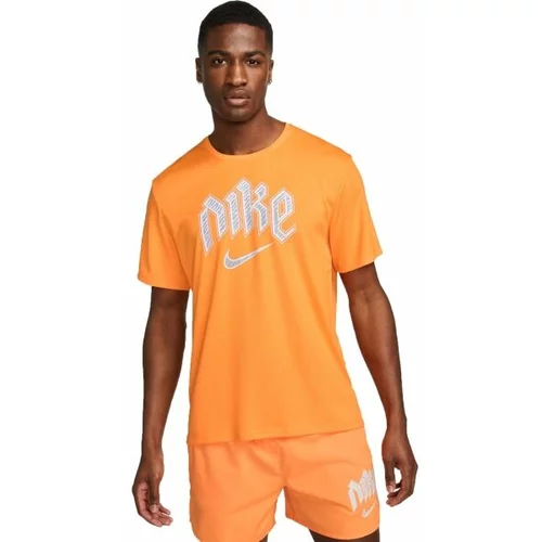 Nike DF RUN DVN MILER SS Muška majica, narančasta, veličina