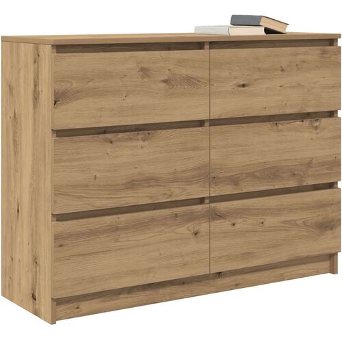 VidaXL Komoda artisan hrast 100x35x76 cm konstruiranog drva Slike