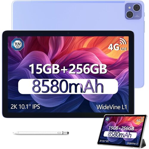 Doogee T10 PRO 15GB(8+7GB)/256GB/TF 1TB, 4G-LTE roza tablični računalnik, 8580mAh 10.1" Android 12, (21312195) Cene