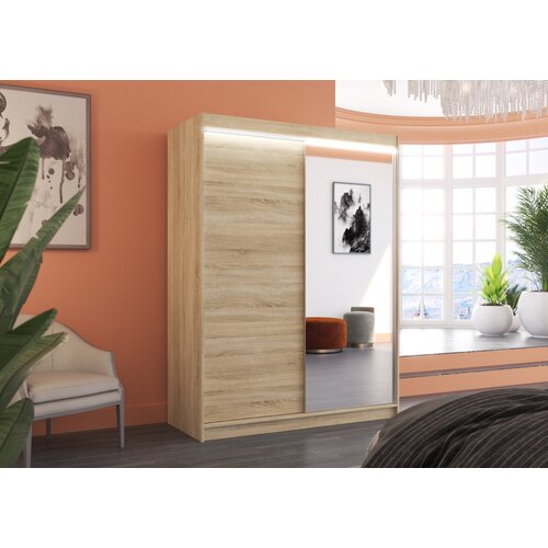 ADRK Klizni ormar s ogledalom JORDI 150 cm - SONOMA-SONOMA HRAST Cene