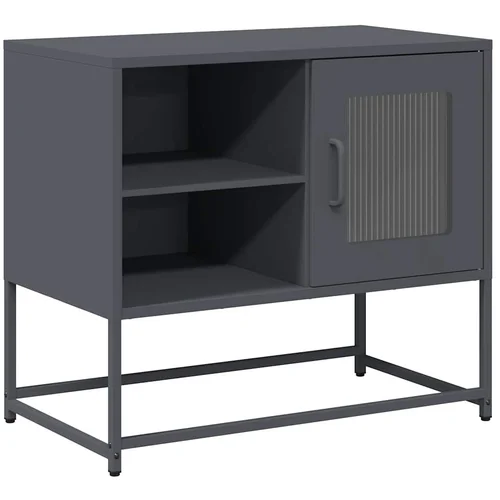 Maison Chic TV omarica - TV stojalo - Televizijska omarica antracit 68x39x60,5 cm jeklo, (21699168)