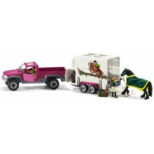 Schleich Igrača tip vozila 42346 s prikolico za konje, (5000511811) Slike