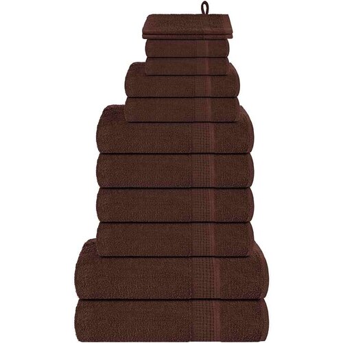  Komplet brisač 12-delni rjava 360 gsm 100% bombaž Cene