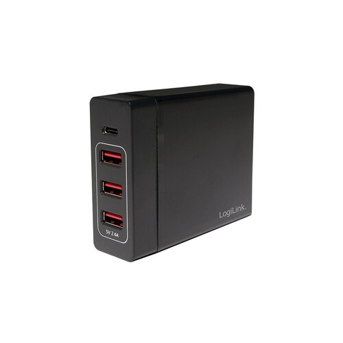 Logilink PA0122 PA0122 USB punjač Utičnica Izlazna struja maks. 10200 mA 4 x USB, Ženski konektor USB-C&amp;trade; Automatska detekc Slike