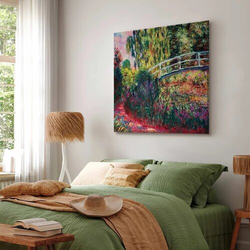  Slika - Claude Monet &amp;ndash; The Japanese Footbridge 60x60 Na talijanskom platnu Slike