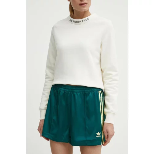 Adidas Kratke hlače za žene, boja: zelena, s aplikacijom, visoki struk, IR6095