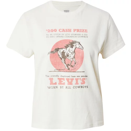 Levi's Majica 'CLASSIC' svijetlocrvena / crna melange / prljavo bijela