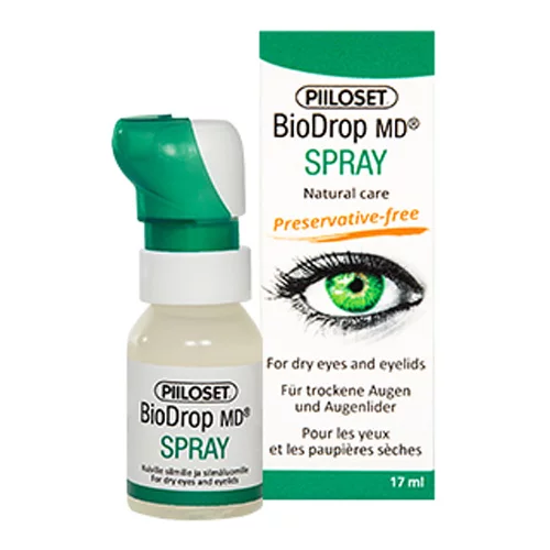  Piiloset Biodrop MD, pršilo za suho oko in veke