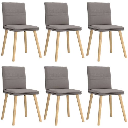 Maison Chic Jedilni stoli - Vzorci stoli 6 kosov taupe blago A1331, (22031565) Slike