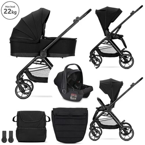 Lorelli kolica za bebe 3u1 Venice Black, 0m+ Slike