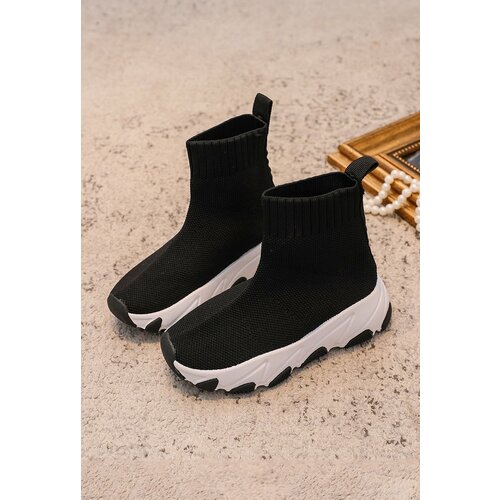 Kesi Children's sports shoes with sock black and white Zaelin Slike