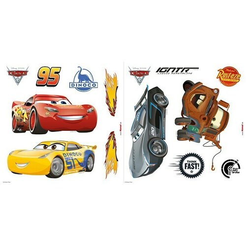 Komar Disney Edition 4 Nalepke za okna Cars (31 x 31 cm) Cene
