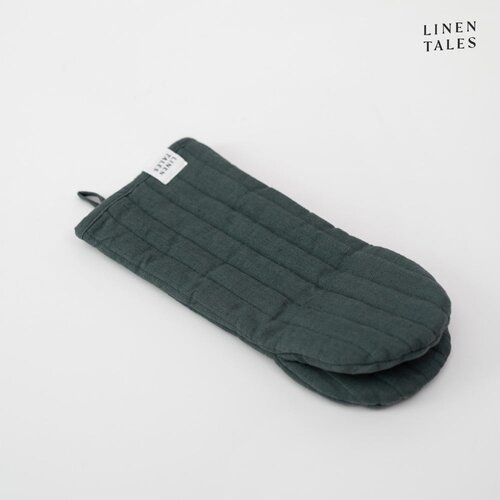 Linen Tales Lanena kuhinjska rokavica Forest Green – Cene