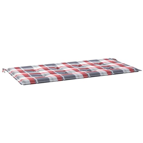 vidaXL jastuk za vrtnu klupu crveni karirani 120x50x3 cm od tkanine Cijene