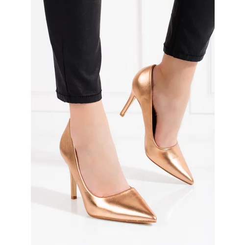 SHELOVET women's high heels gold