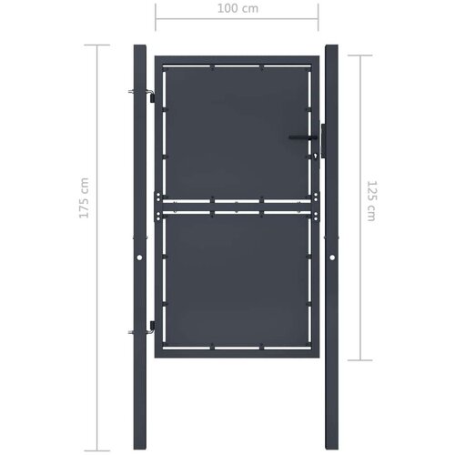  Vrata čelična 100 x 125 cm antracit Cijene