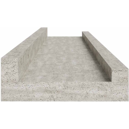  Zidne police 2 kom siva boja betona 60 x 9 x 3 cm Slike