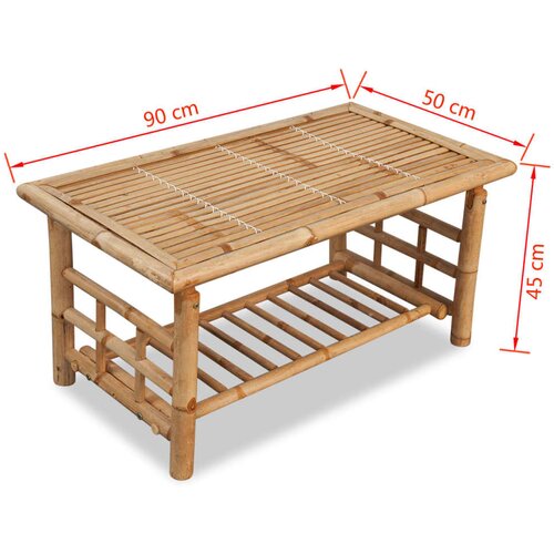  Stolić za Kavu od Bambusa 90x50x45 cm Slike