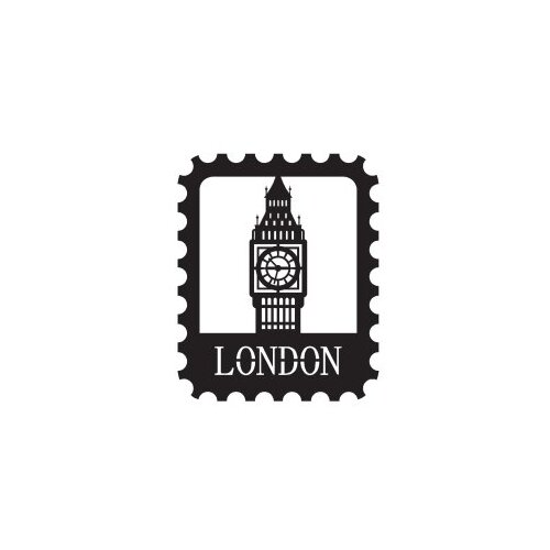 Wallity Zidna dekoracija Londonski pečat, crna Cijene