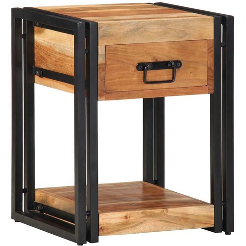  Noćni ormar 2 pcs Smeđa 40 x 35 x 50 cm Čvrsto drvo akacije Slike