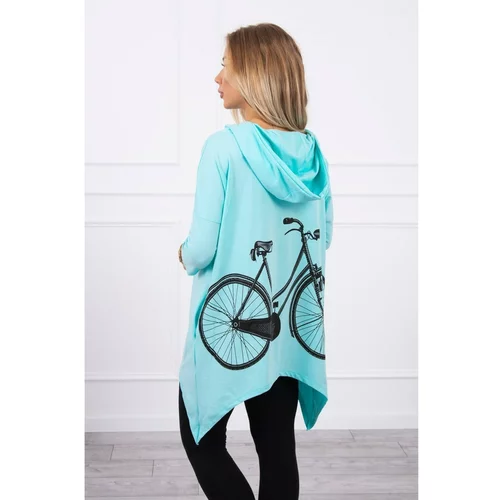 Kesi Sweatshirt with a bicycle print mint