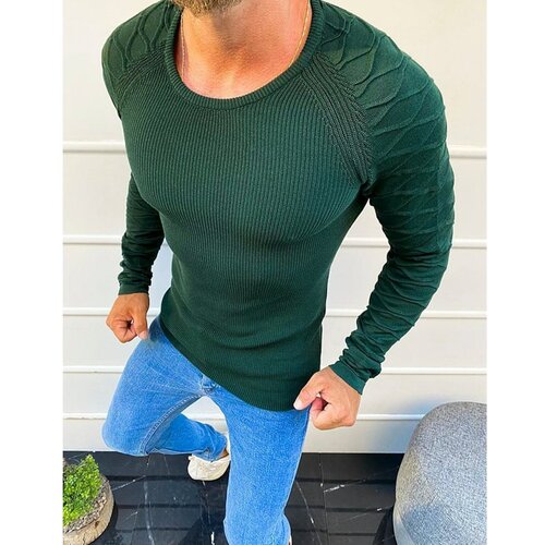 DStreet Zeleni muški pulover WX1648 svijetlo plava | zelena | pink Slike